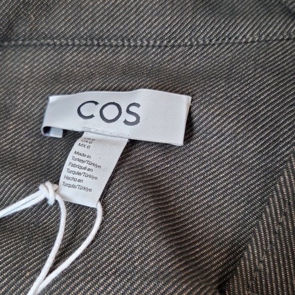 NWT COS Oversized Wool Blend Shirt Dress Green Women’s 6 6364 - Picture 7 of 10